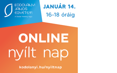 Január 14. online nyílt nap a Kodolányin!